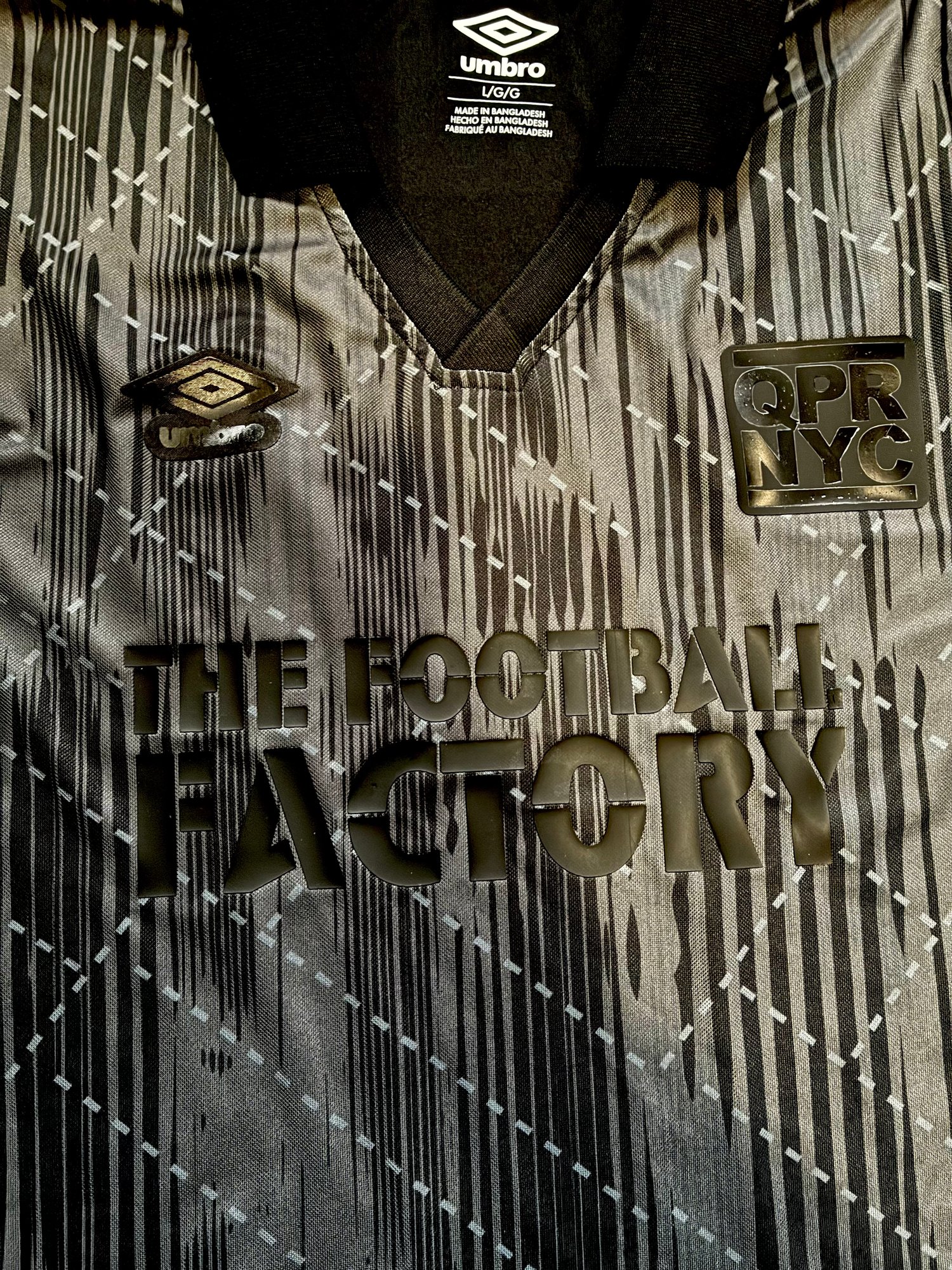 Image of QPR NYC Ant Original Blackout Umbro Retro Shirt LARGE