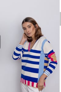 Image 1 of JERSEY MULTIRAYAS AZUL BMB