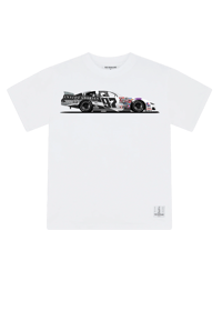 Image 1 of WHITE JONAH'S STOCK CAR TEE