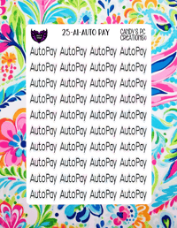 Image 1 of Auto Pay Planner Sticker