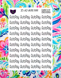 Image 2 of Auto Pay Planner Sticker