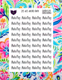 Image 5 of Auto Pay Planner Sticker