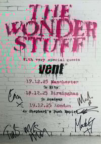 2025 Tour Poster – The Wonder Stuff + Vent 414 (signed)