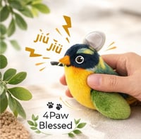 Image 2 of Juguete Interactivo para Gatos – Pajarito con Sonido Realista y Cordón para Colgar