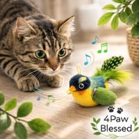 Image 4 of Juguete Interactivo para Gatos – Pajarito con Sonido Realista y Cordón para Colgar
