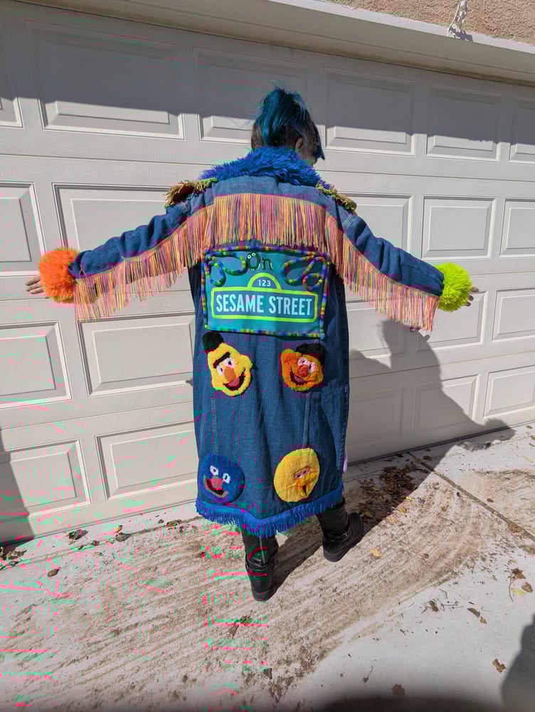 Image of Raised on Sesame Street Denim Jacket 