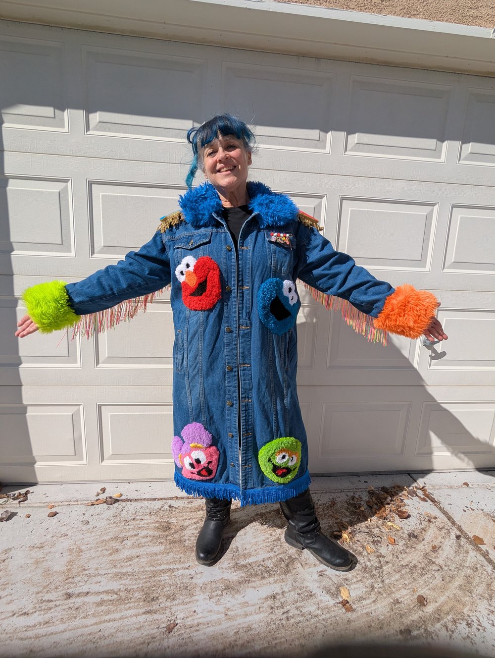 Image of Raised on Sesame Street Denim Jacket 