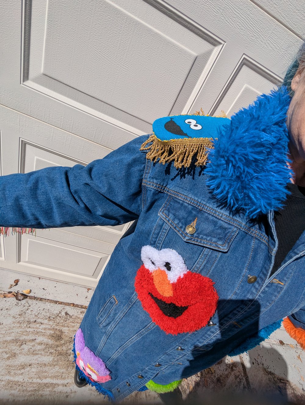 Image of Raised on Sesame Street Denim Jacket 