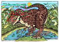 Image 1 of Jurassic Period Allosaurus Print