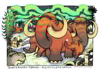 Image 1 of Pleistocene Epoch Wooly Mammoth Print