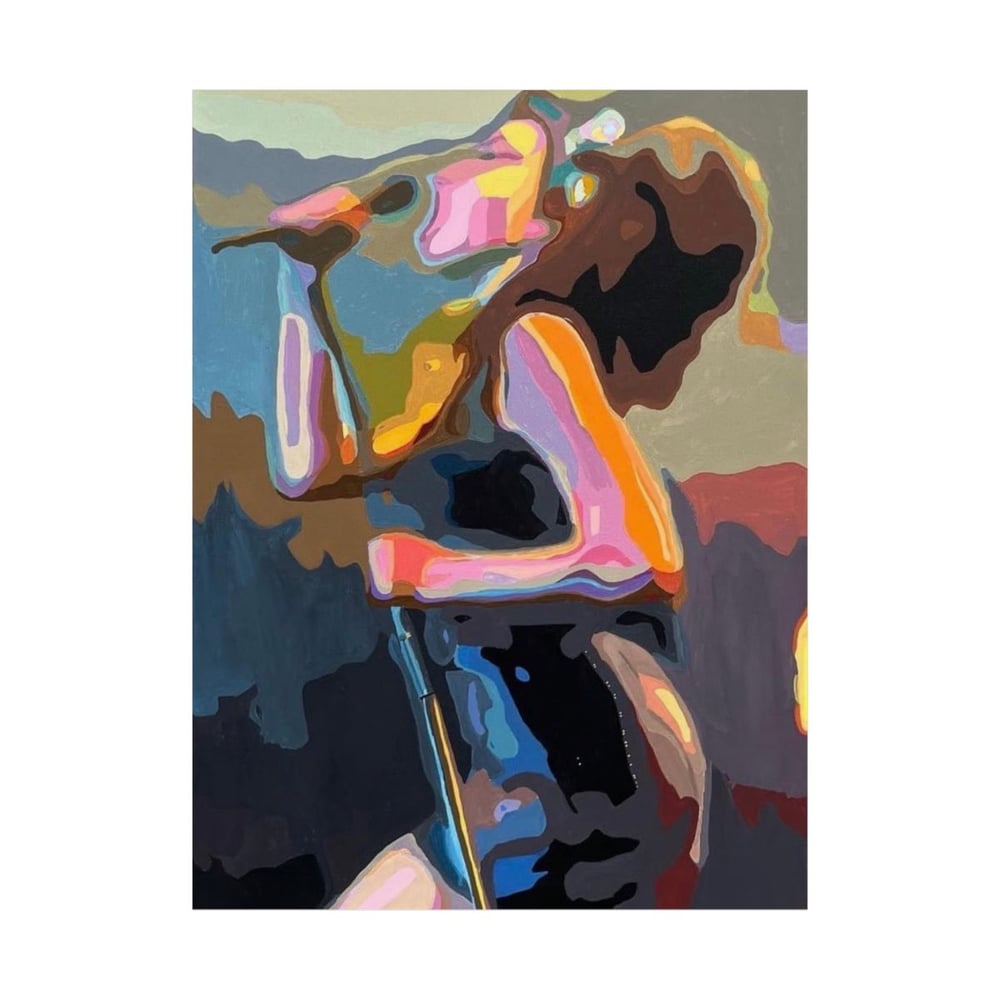 Image of Live from Camden Matte Vertical Poster — Colorful Pop Art Singer Illustration