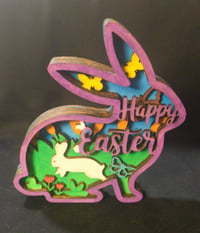Image 3 of Easter bunny layered cutout