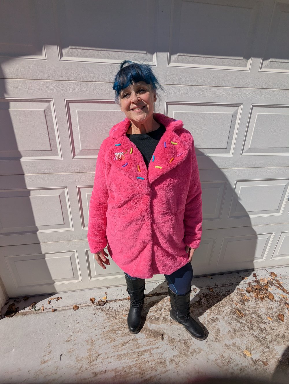 Image of Wicked Frosted Donut Faux Fur Coat 