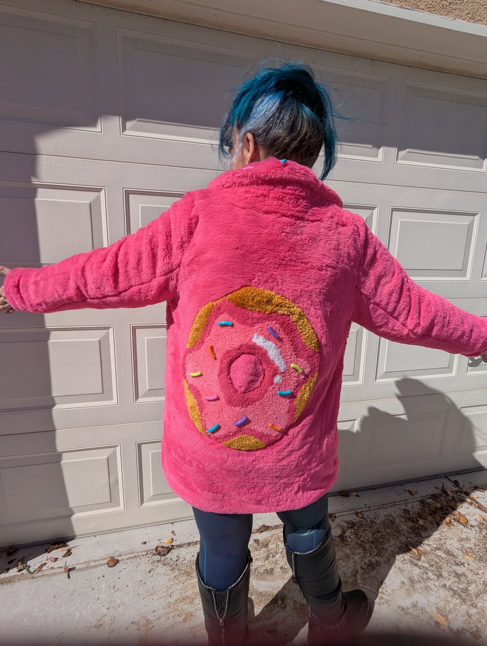 Image of Wicked Frosted Donut Faux Fur Coat 