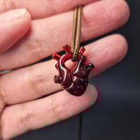Image 1 of CARVED HALF BLOOD ANATOMICAL HEART 3