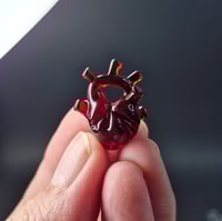 Image 4 of CARVED HALF BLOOD ANATOMICAL HEART 3