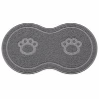 Image 1 of Combo Área de Comida para Mascotas – Alfombra Antideslizante + 2 Platos