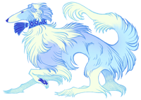 Blue Borzoi Sticker