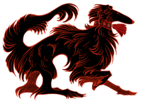 Black Borzoi Sticker