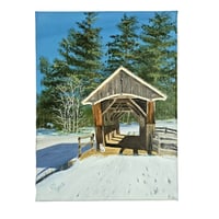 Image 1 of Wason Pond Covered Bridge - 12" x 16"