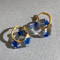 Blue Stones Glass Earrings 