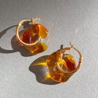 Orange Glass Earrings 