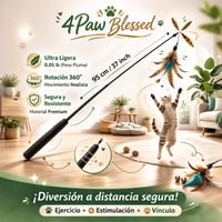 Image 3 of Juguete Interactivo para Gatos con Vara Extendida – 4Paw Blessed