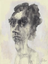 Image 2 of Unvarnished- Charcoal and Acrylic Paint on Paper 