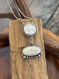 Image 1 of Red Buffalo & Buffalo Nickel Necklace