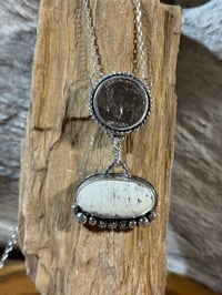 Image 2 of Red Buffalo & Buffalo Nickel Necklace
