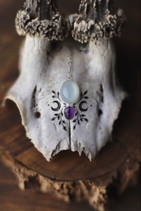 Image 4 of Teschio di Capriolo - adularia e ametista- 