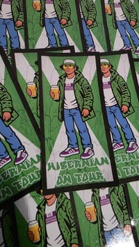 Image 2 of Pack of 25 10x5cm Hibs, Hibernian HFC On Tour Football/Ultras Stickers.