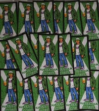 Image 1 of Pack of 25 10x5cm Hibs, Hibernian HFC On Tour Football/Ultras Stickers.