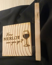 Image 3 of Wine lovers wooden coasters