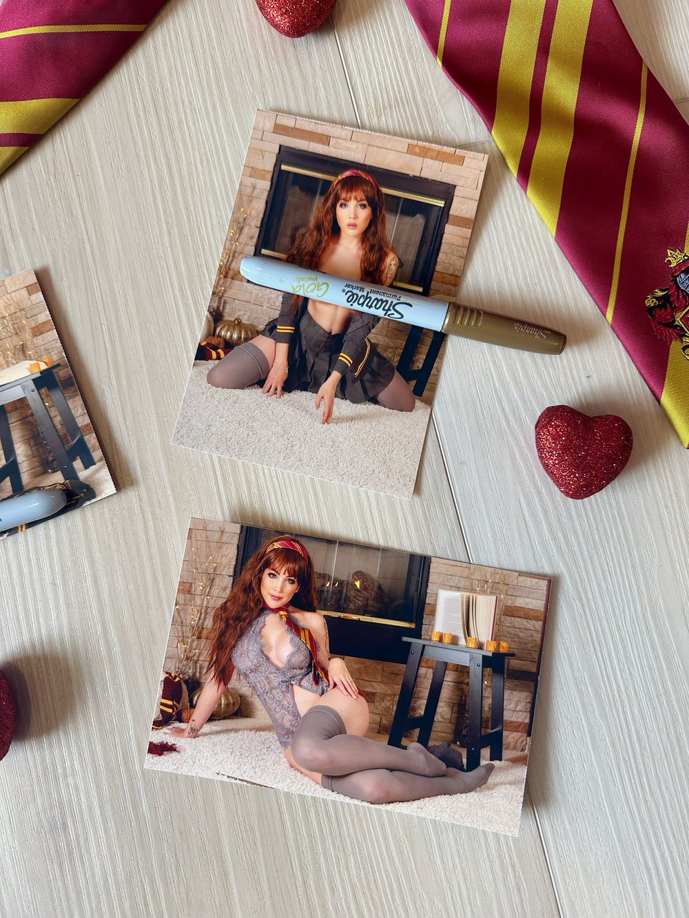 Image of Hermione cosplay signed 4x6 bundle (6 photos)
