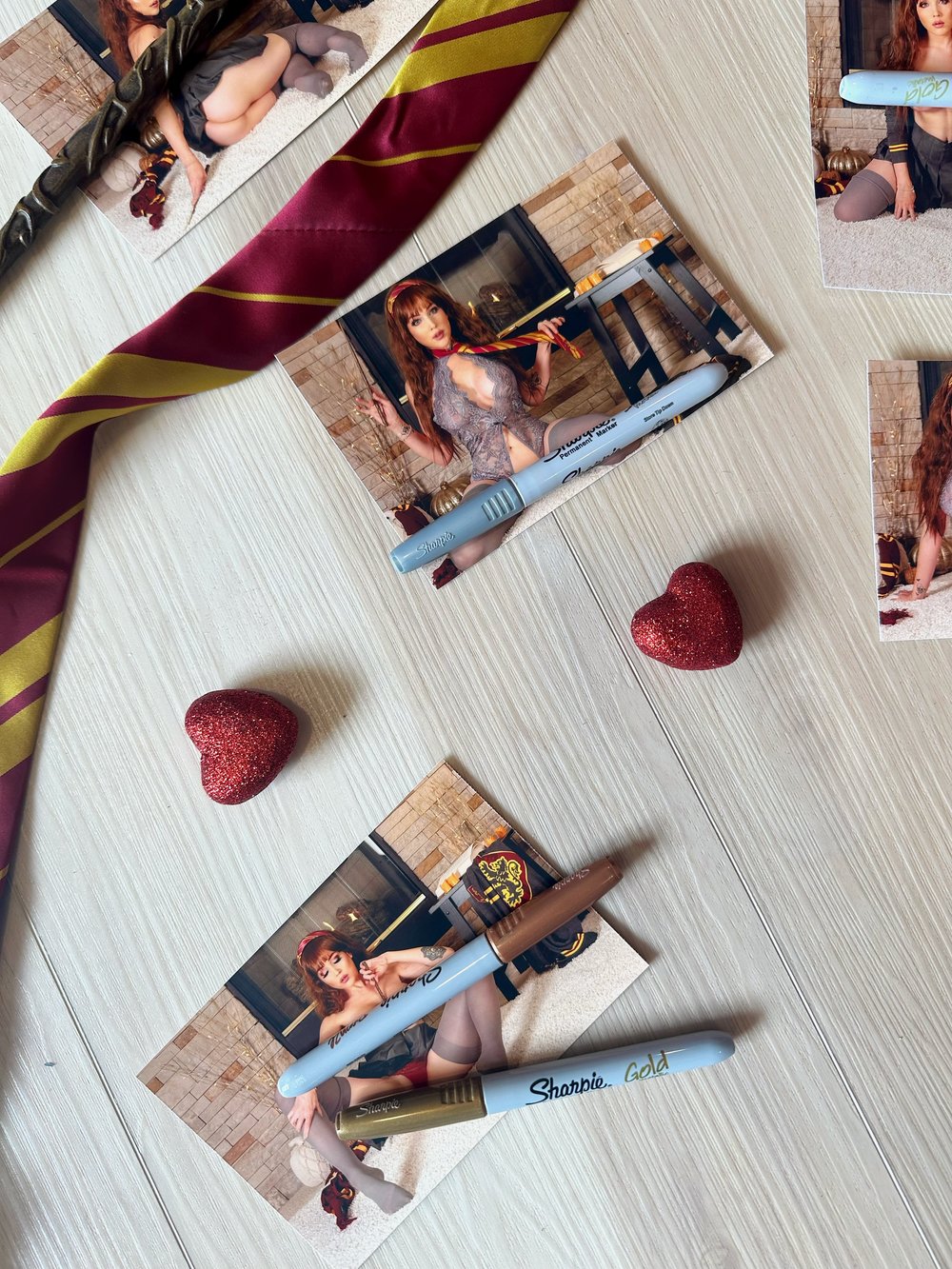 Image of Hermione cosplay signed 4x6 bundle (6 photos)