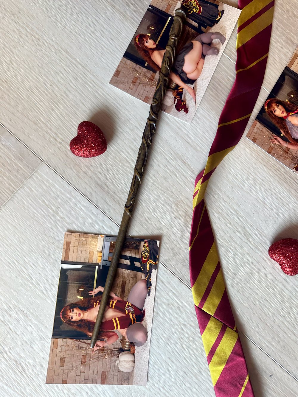 Image of Hermione cosplay signed 4x6 bundle (6 photos)