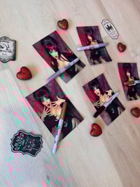 Image 2 of Elvira cosplay signed 4x6 photo bundle (5 photos)