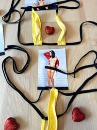Image 2 of Worn Faye Valentine microkini and signed 4x6s
