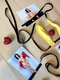 Image 3 of Worn Faye Valentine microkini and signed 4x6s