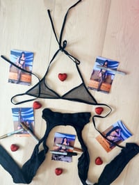 Image 5 of Worn fishnet stockings and top from Hinata shoot and signed 4x6s