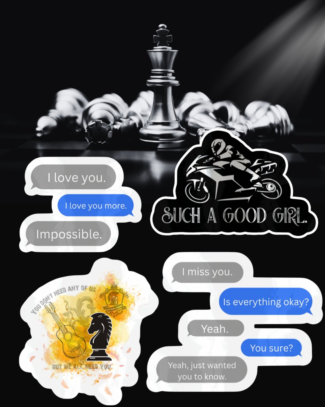 Image of Officially licensed kings of Wayward 26 ultimate pack of vinyl stickers 