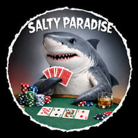Image 2 of CARD SHARKS-POKER PLAYING GREAT WHITE Baseball Cap