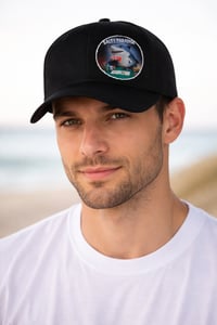 Image 1 of CARD SHARKS-POKER PLAYING GREAT WHITE Baseball Cap