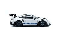 Image 4 of 1:18 PORSCHE 911 GT3 RS – WHITE WITH BLUE STRIPES – 2024