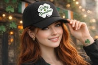 Image 1 of SALTY PARADISE IRISH 4 LEAF CLOVER COTTON TWILL BASEBALL HAT