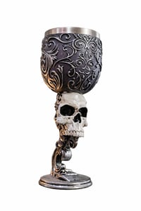 Image 6 of 👑The Armored Kingdom Final Toast of Valor Skull Goblet-Grim Aesthetic-Textured Finish-Decor