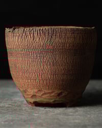 Image 1 of Tall Textured Crackle Pot
