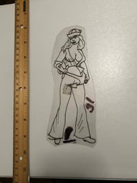 Pike acetate stencil - pinup sailor girl