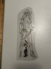 Pike acetate stencil - pinup rebel girl
